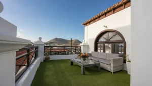 Alojamiento vistas volcán Lanzarote don manuel terraza