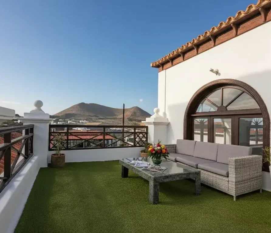 alojamiento vistas volcan lanzarote don manuel terraza
