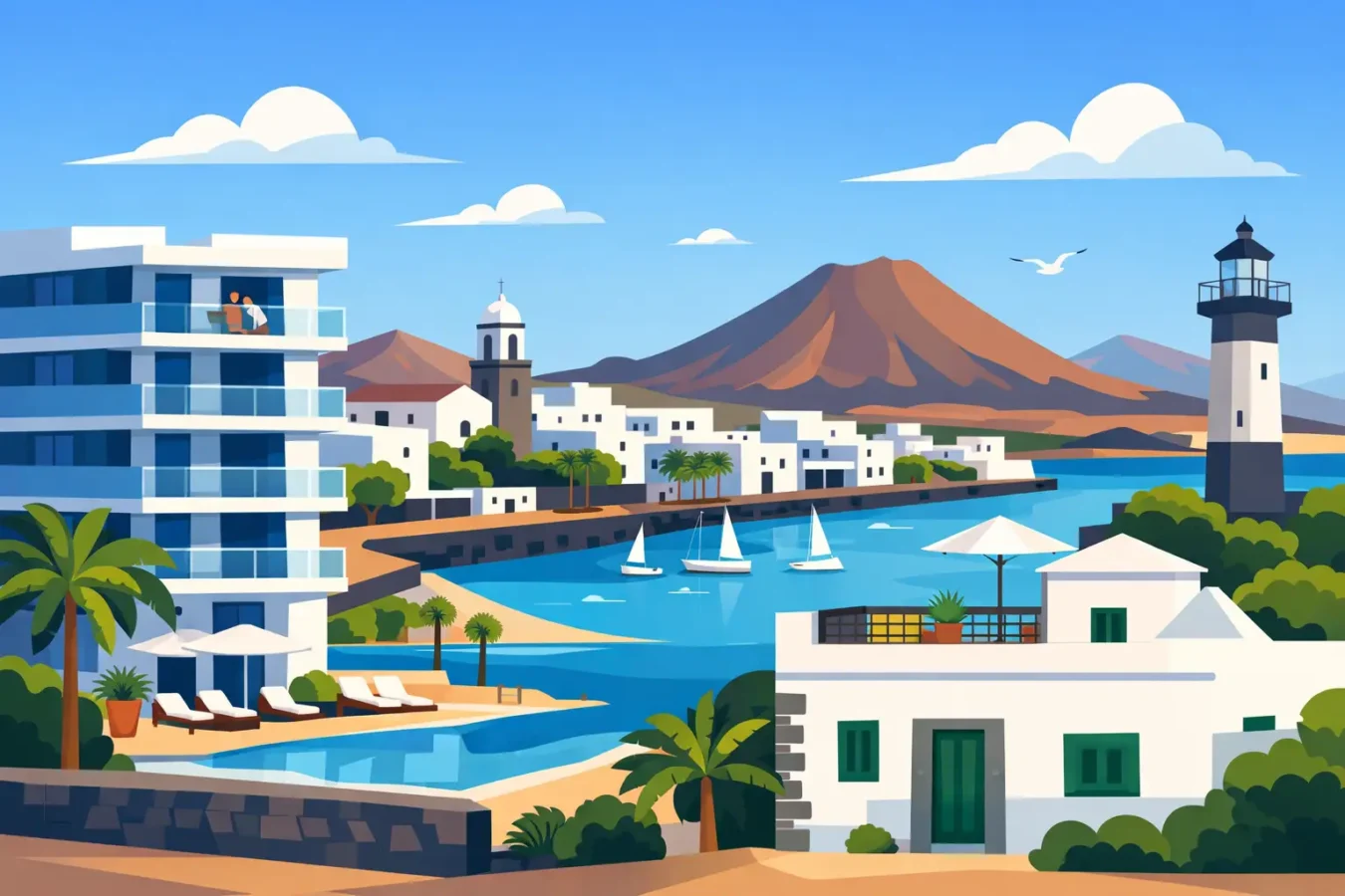 Dónde alojarse en el centro de Lanzarote