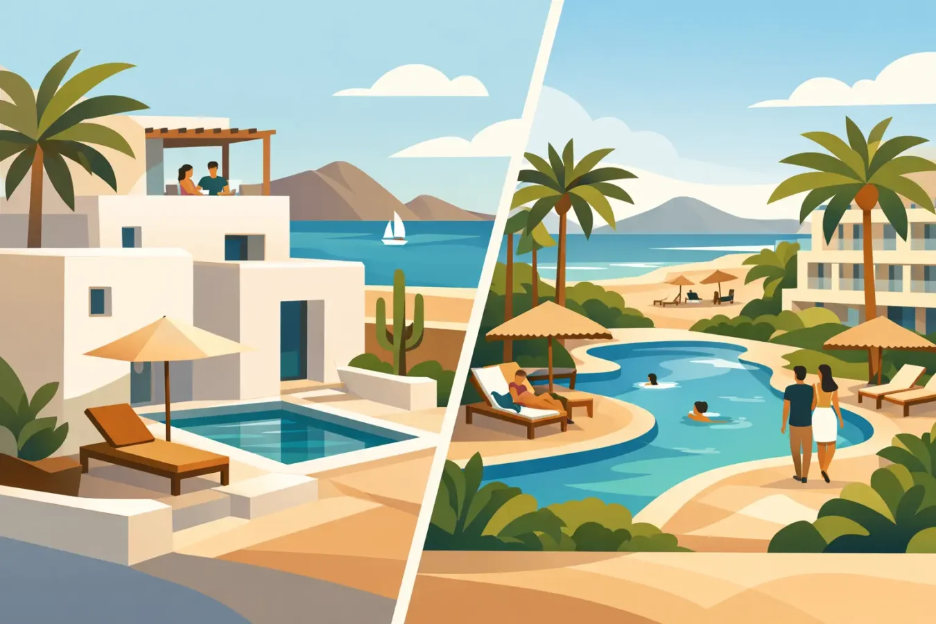Hotel boutique versus resort Lanzarote