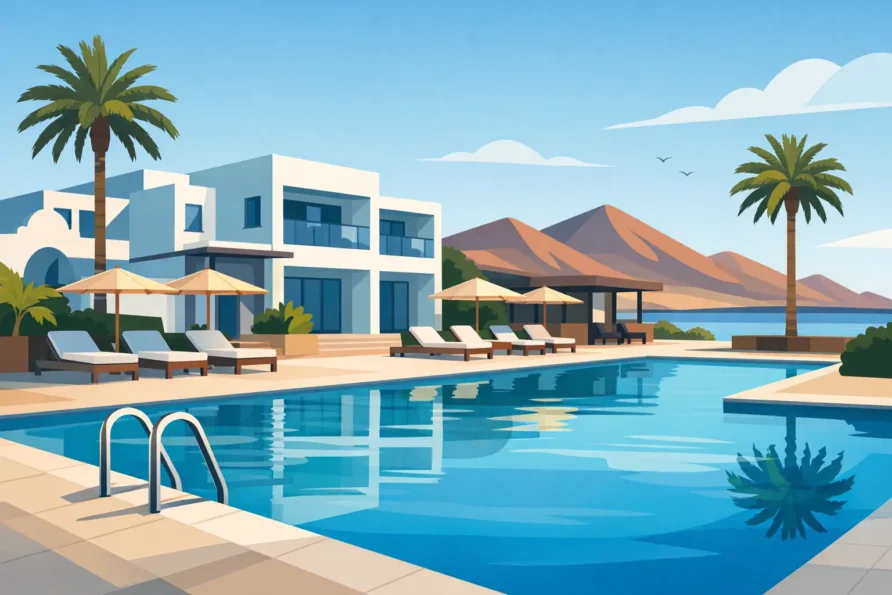 Hotel con piscina todo el año en Lanzarote