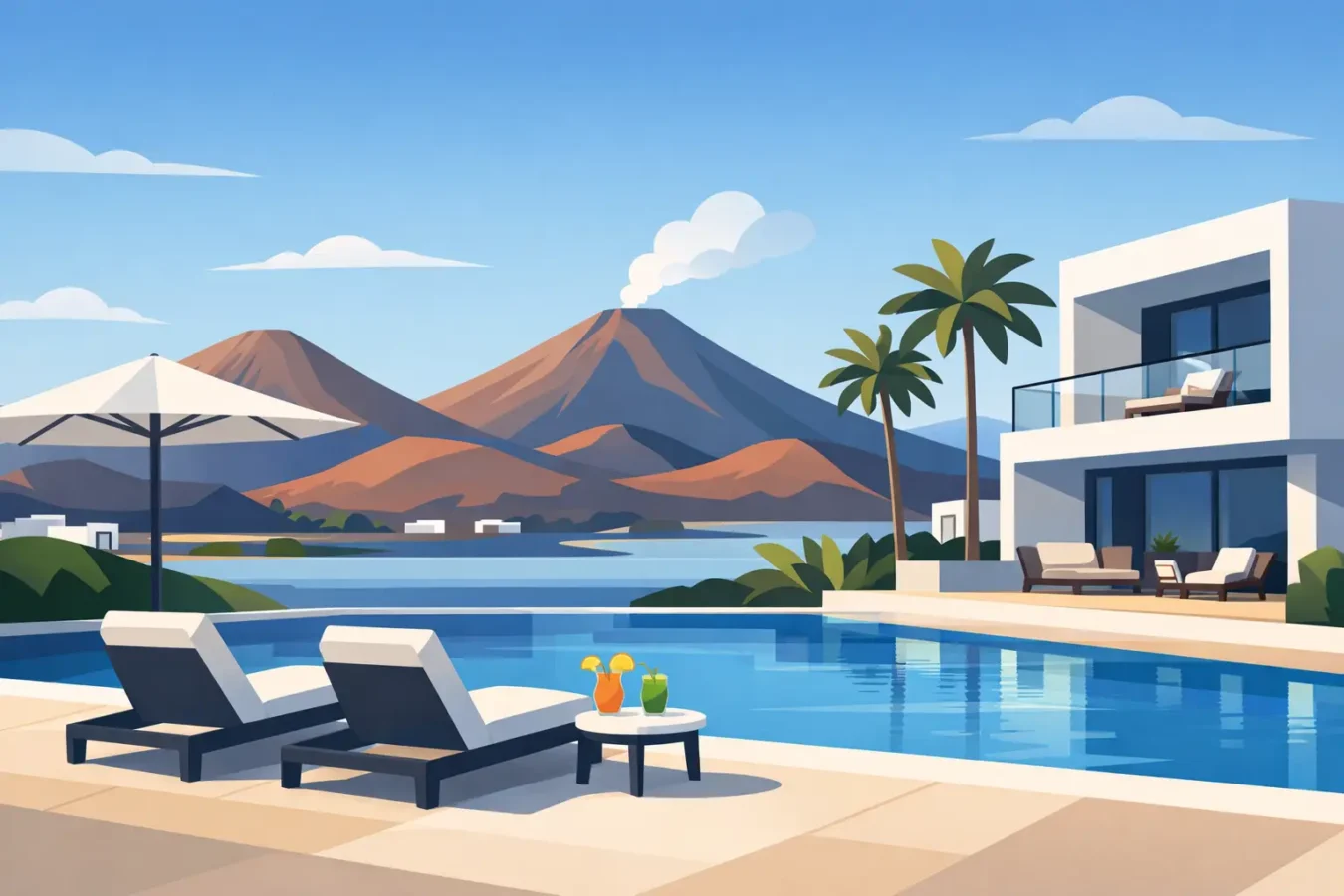Hotel con vistas a volcanes en Lanzarote