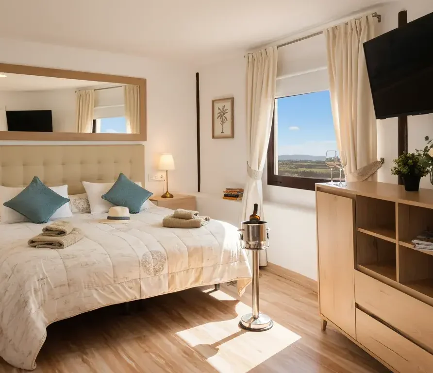 hotel rural boutique lanzarote yaiza dormitorio doble