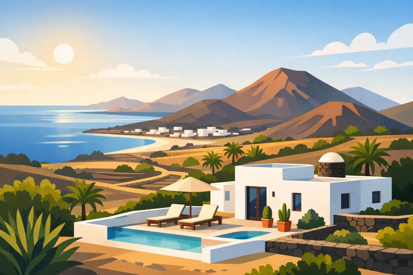 Hotel rural en Lanzarote con vistas