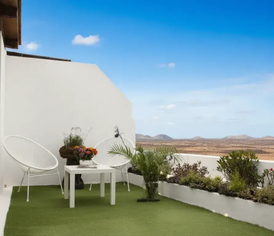 hotel rural lanzarote arrieta terraza privada vistas